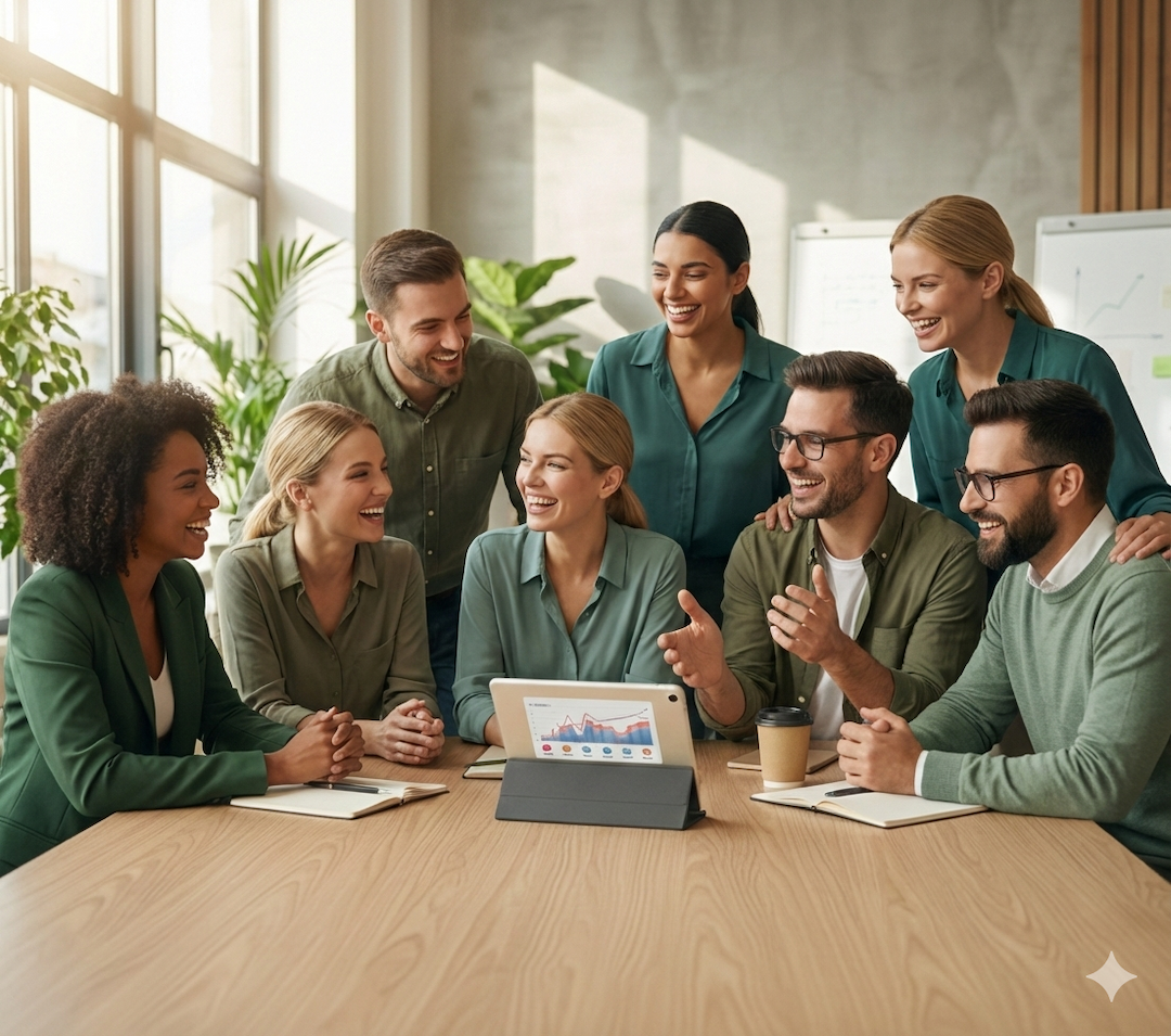 Equipe analisando métricas